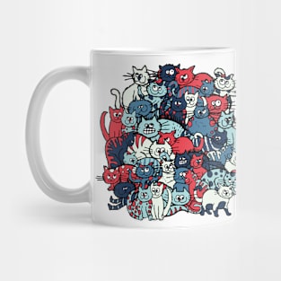 Fun Cat Doodle Pattern Mug